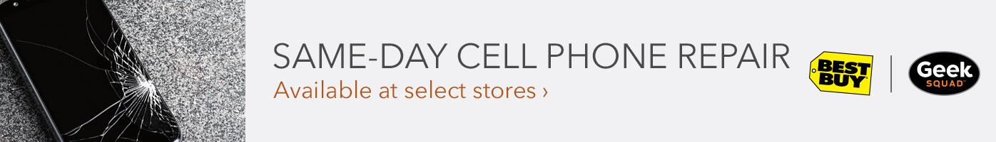 Same-day cell phone repair. Available at select stores.