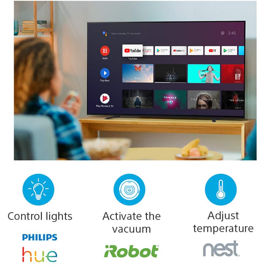 Home automation commands for Philips Hue, iRobot and Nest