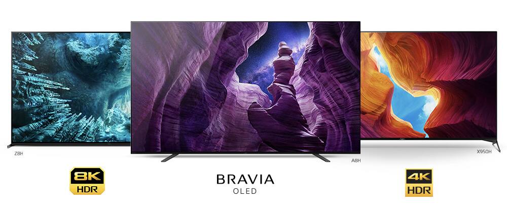 TVs, 8K HDR, Bravia OLED, 4K HDR