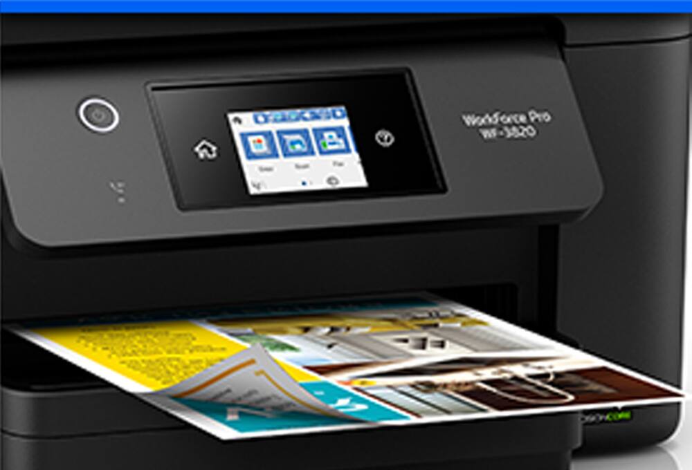 Printer with paper in its tray