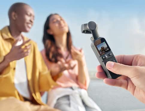 Action camera recording people