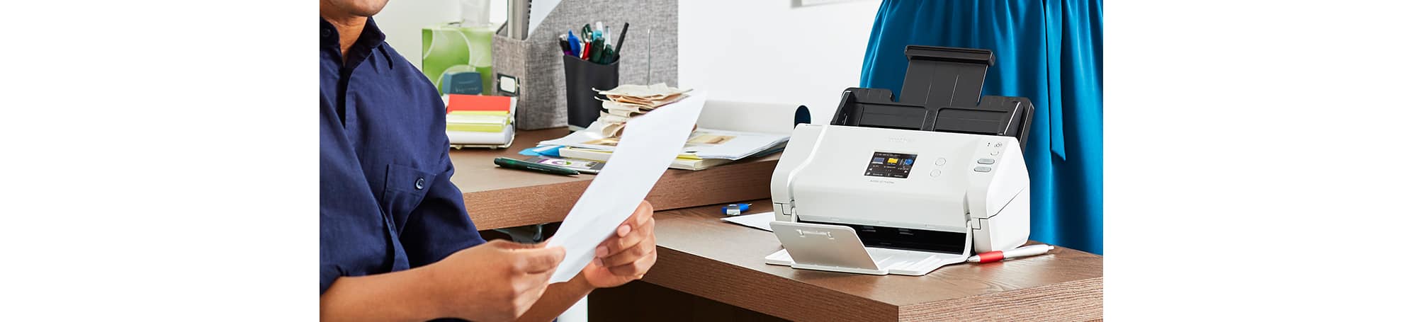 Scanner on desk