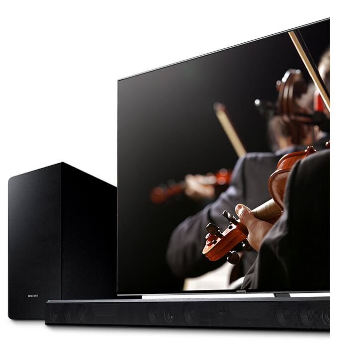 TV with sound bar