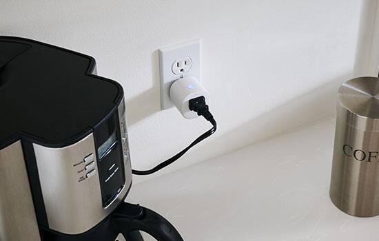 Outlet with coffee maker