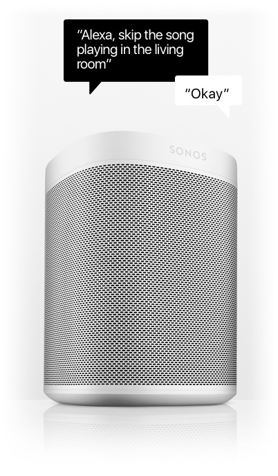 Sonos One (Gen 2) Smart Speaker with Voice Control built-in White ONEG2US1  - Best Buy