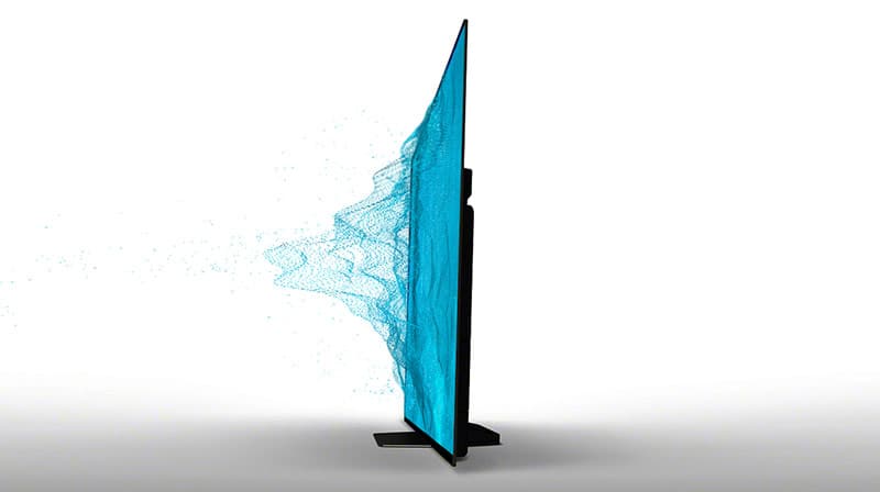 TV with sound vibration illustration