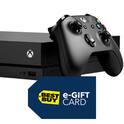 Xbox console and gift card