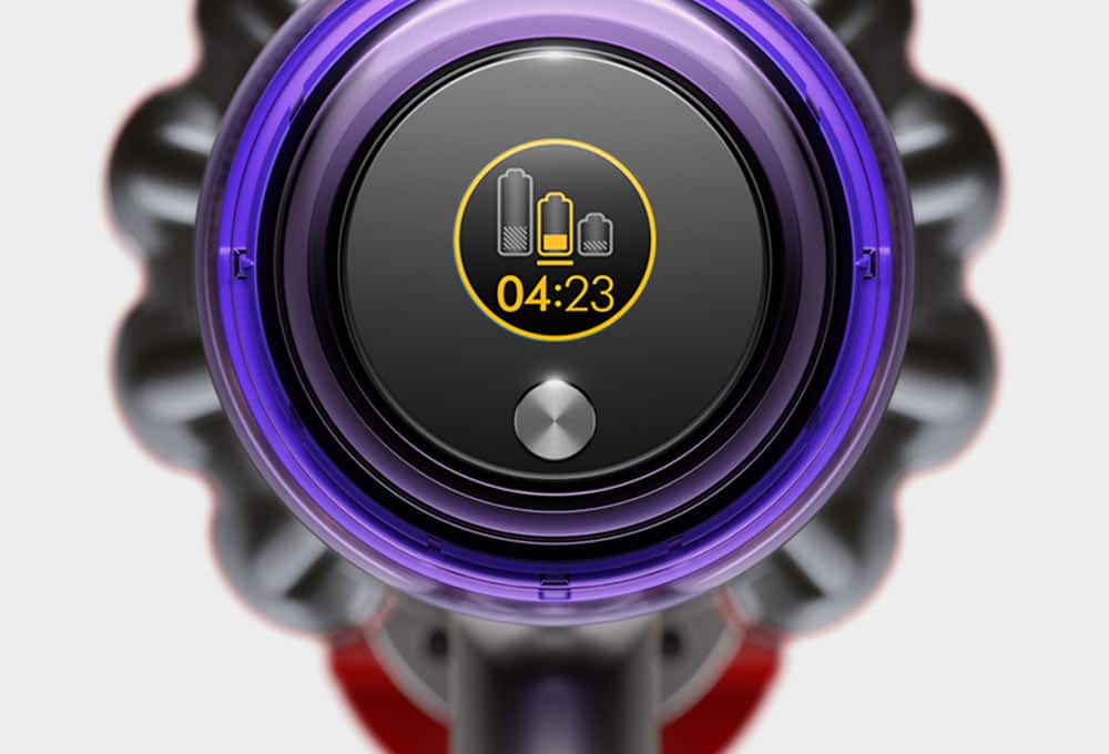 Run time indicator on vacuum