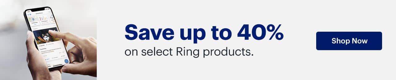 Save up to 40% on select Ring products. 