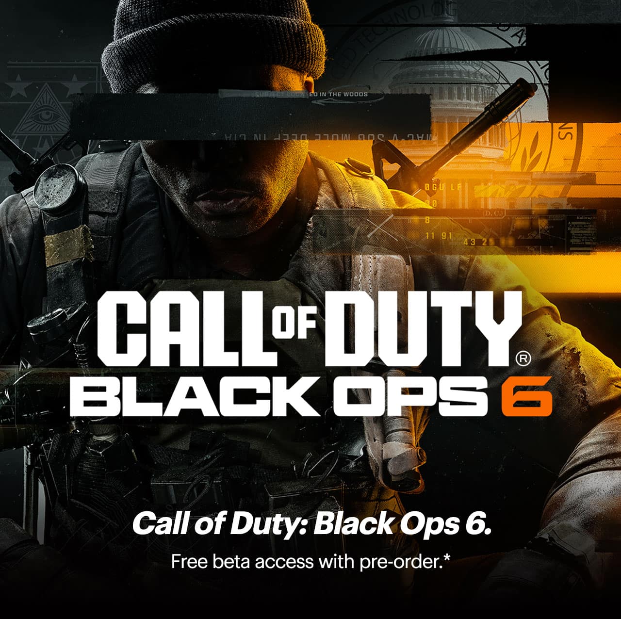 Call of Duty: Black Ops 6. Free beta access with pre-order. Reference disclaimer.