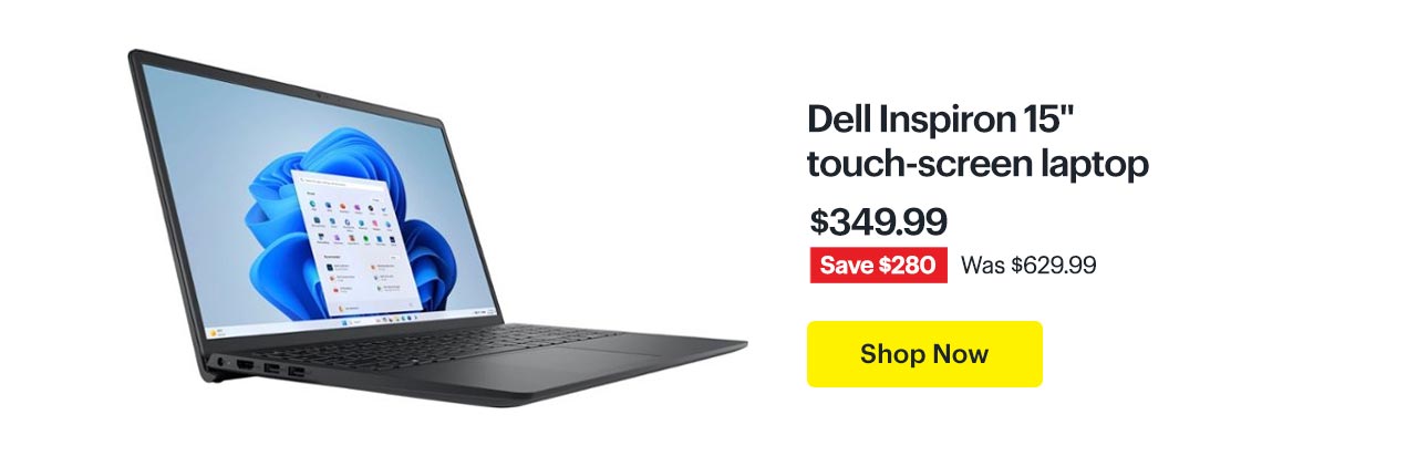 Dell Inspiron 15 touch-screen laptop. Shop Now.