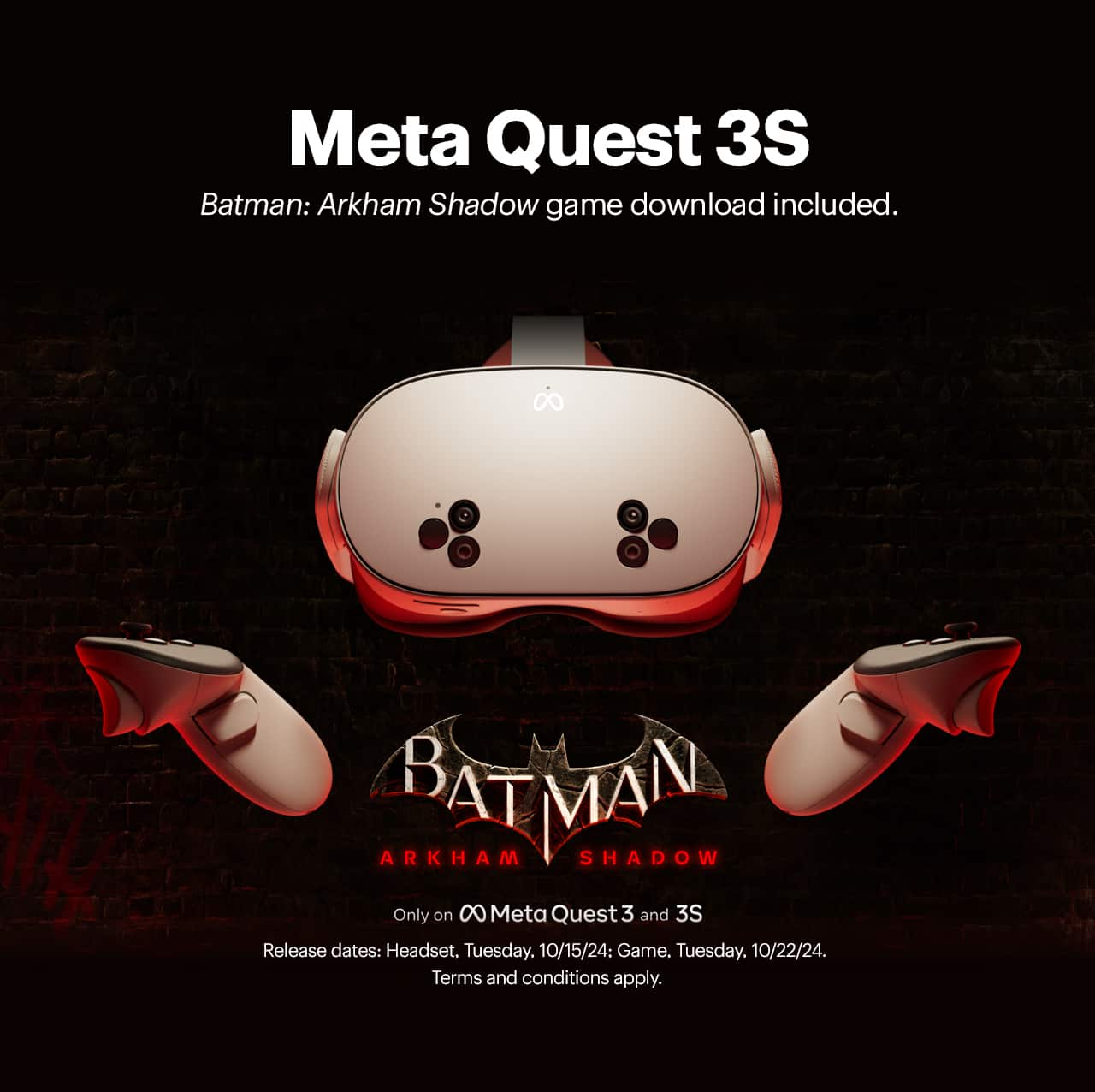 Meta Quest 3S. Batman: Arkham Shadow game included. Shop now.