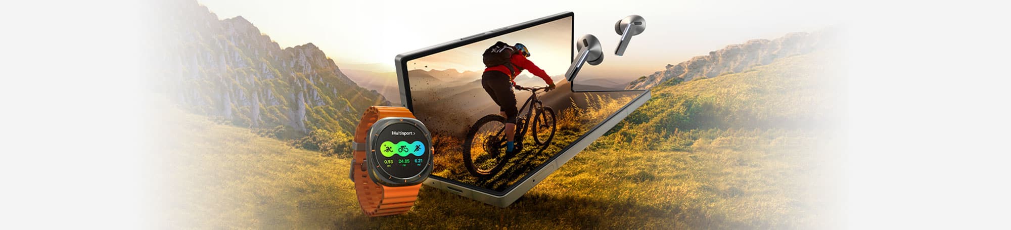 Person riding mountain bike, smart products