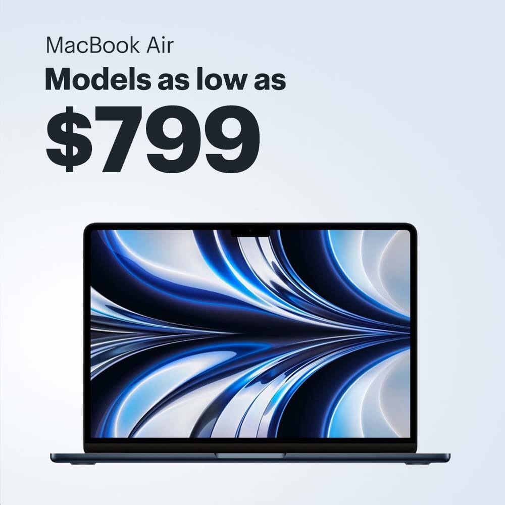 MacBook models as low as $799