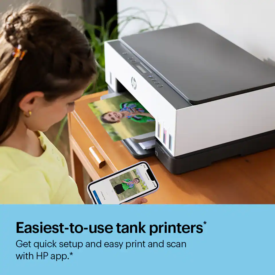Easiest-to-use tank printers. Get quick setup and easy print and scan with HP app.
