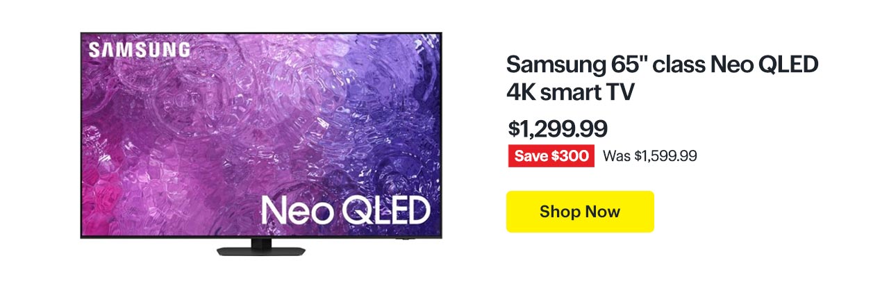 Samsung 65-inch class Neo QLED 4K smart TV. Shop Now.