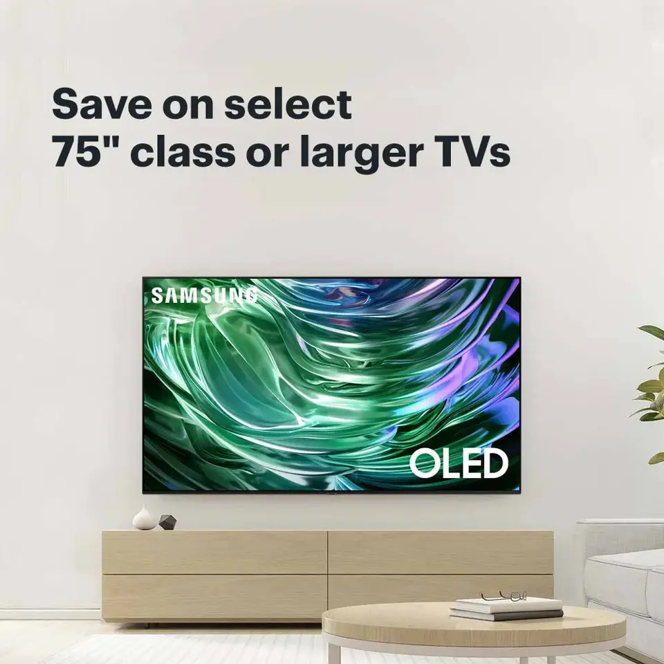 Save on select 75-inch class or larger TVs