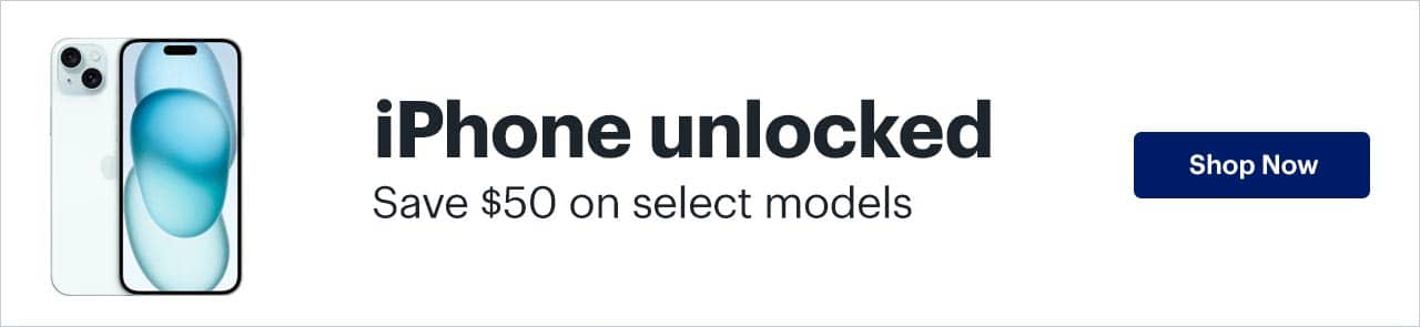 iPhone unlocked. Save $50 on select models. Shop now.