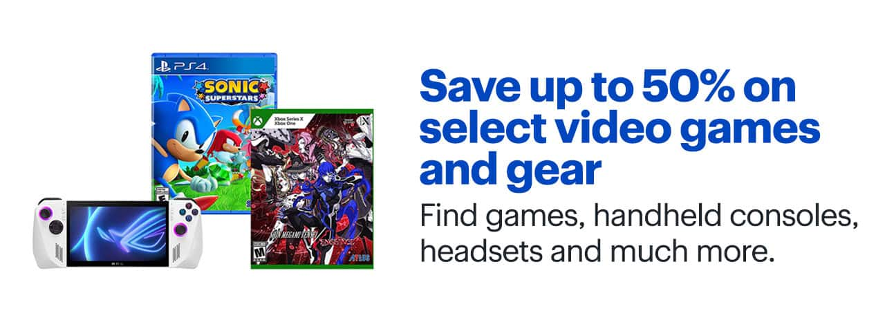 Save up to 50% on select video games and gear. Find games, handheld consoles, headsets and much more. Shop now.