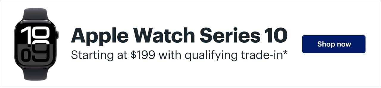 Apple Watch Series 10. Starting at $199 with qualifying trade-in. Shop now. Reference disclaimer.