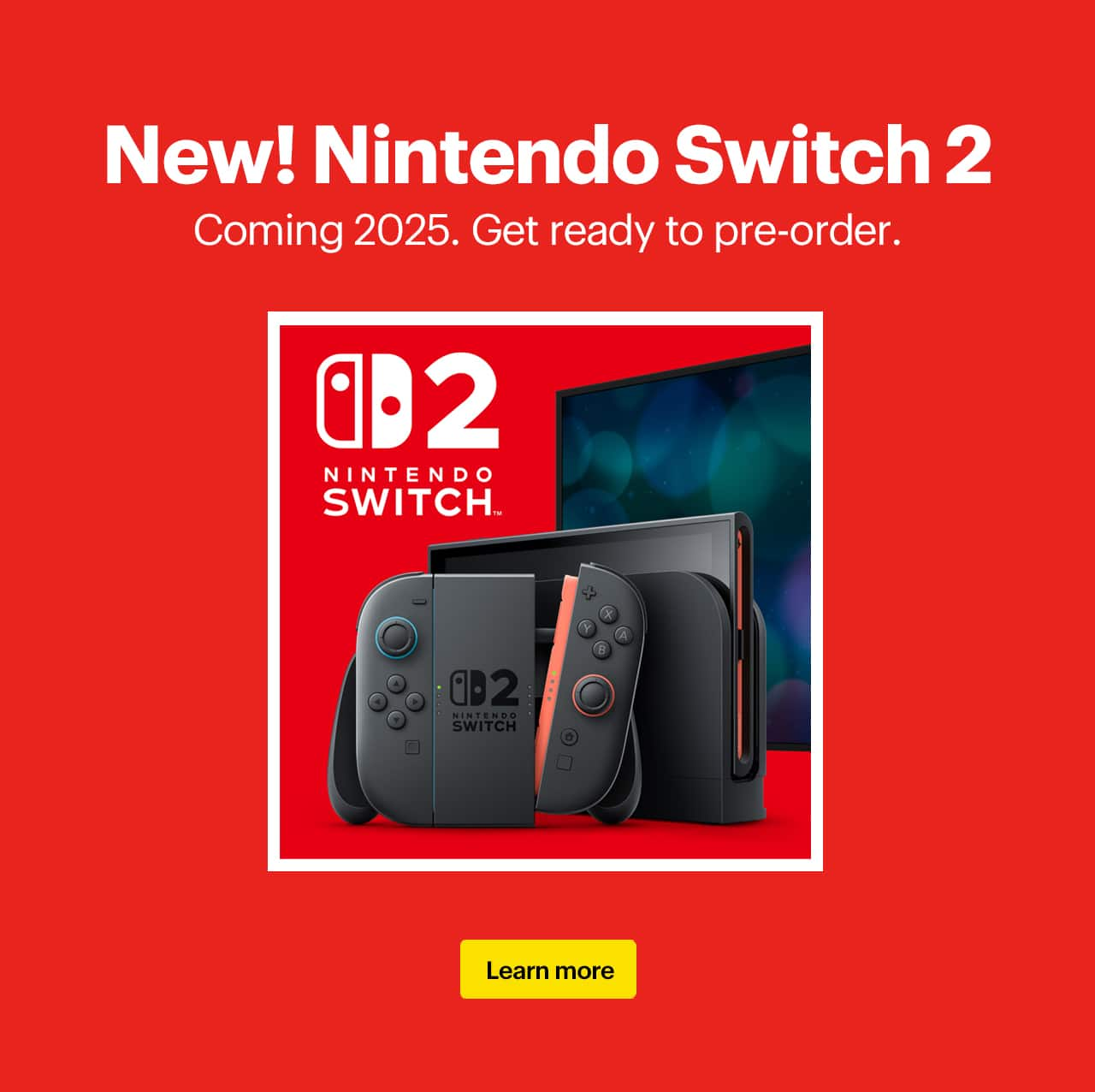 New Nintendo Switch. Be ready to pre-order. Learn more.