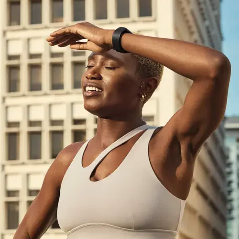 Person wearing fitness tracker