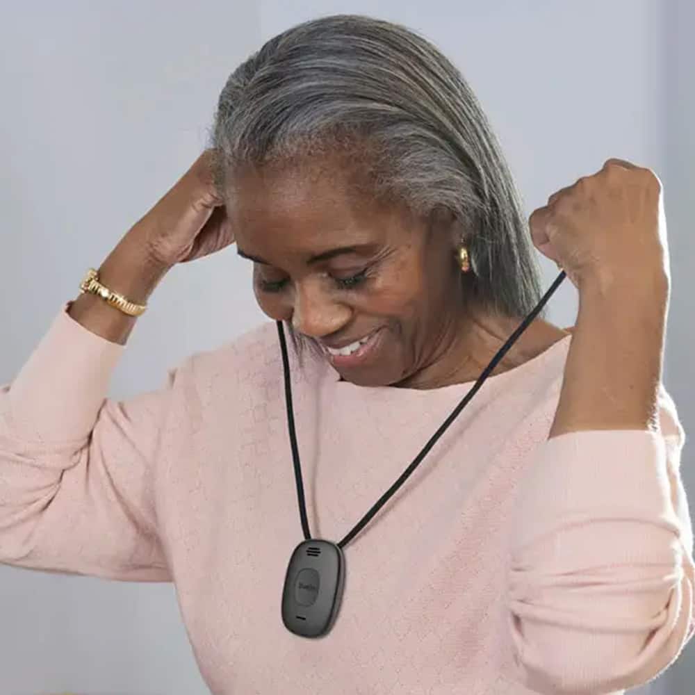 Person using alert device