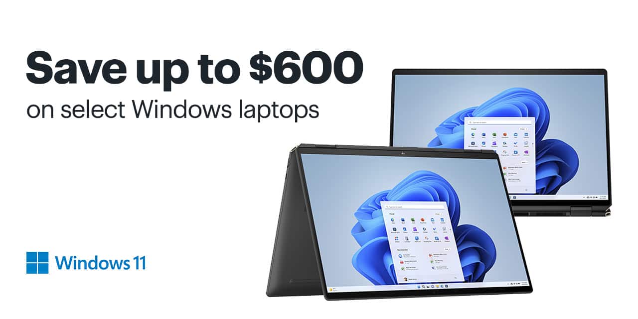Save up to $600 on select Windows laptops