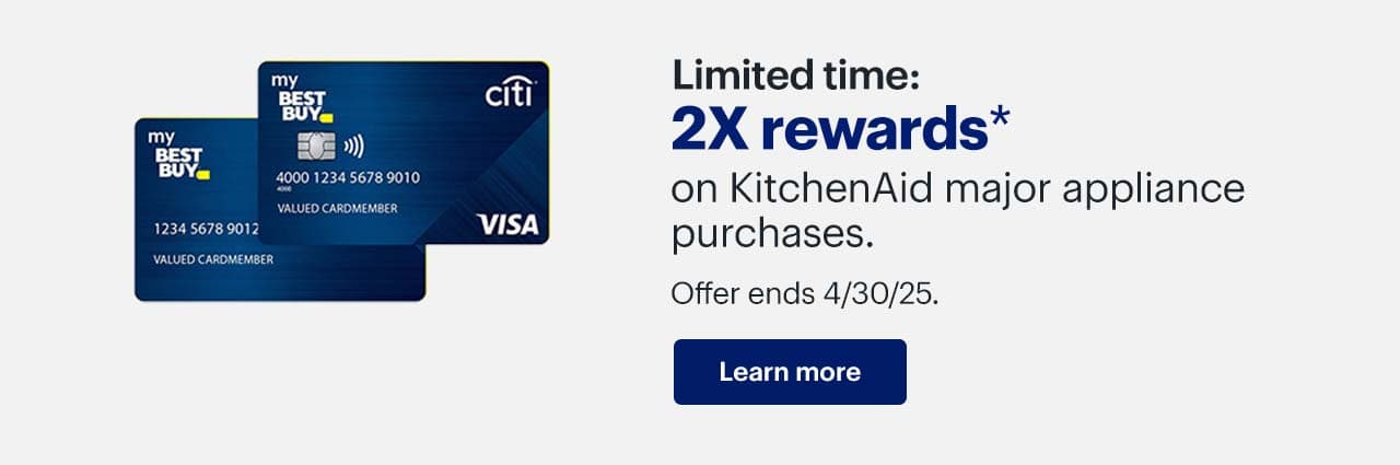 Limited time: 2X the rewards on KitchenAid major appliance purchases when you use your My Best Buy® Credit Card. Offer ends 7/10/24. Learn more. Reference disclaimer.