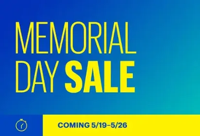 Memorial Day Sale. Coming 5/19–5/26..