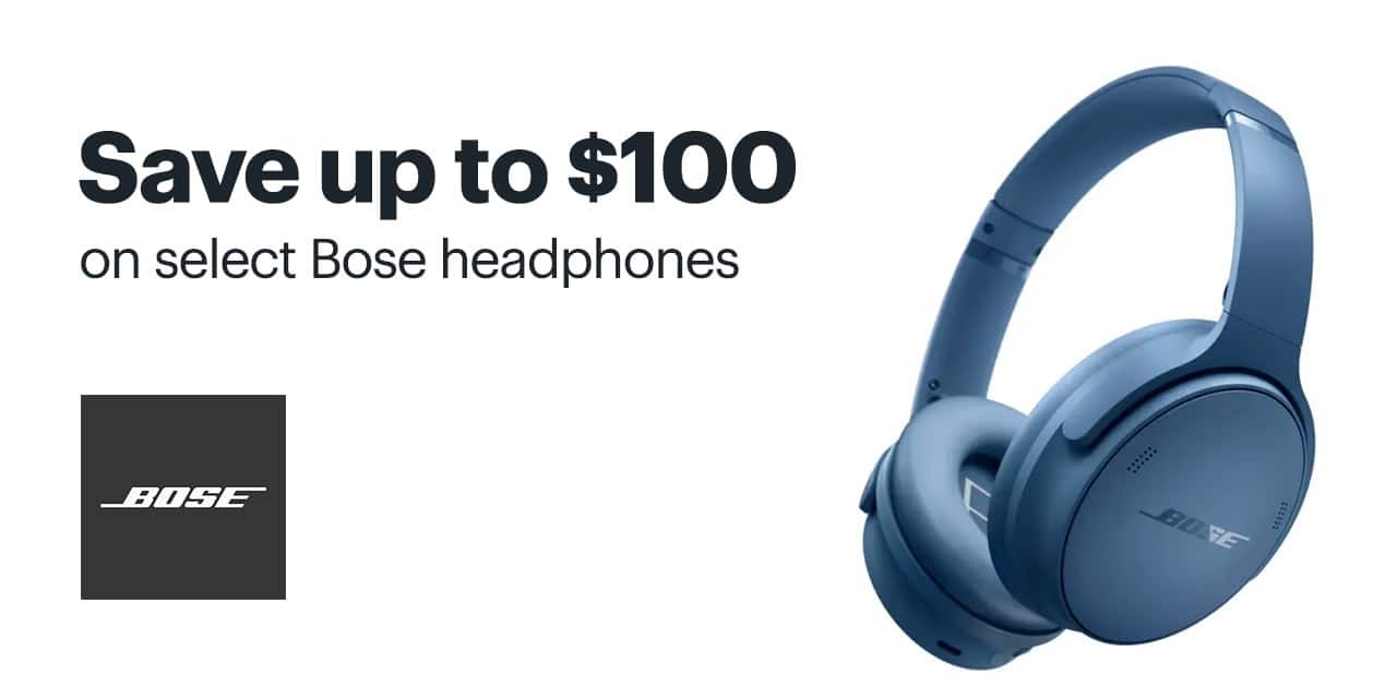 Save up to $100 on select Bose headphones. 