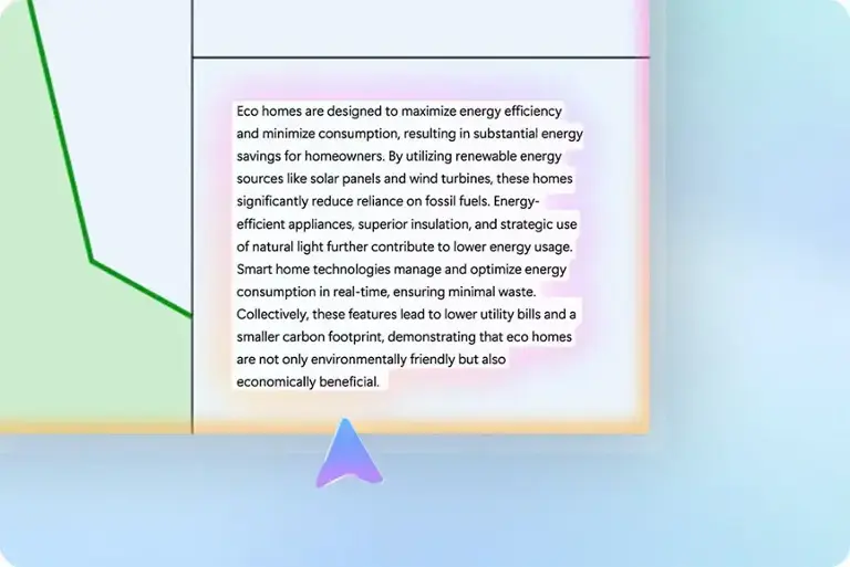 Screen with text
