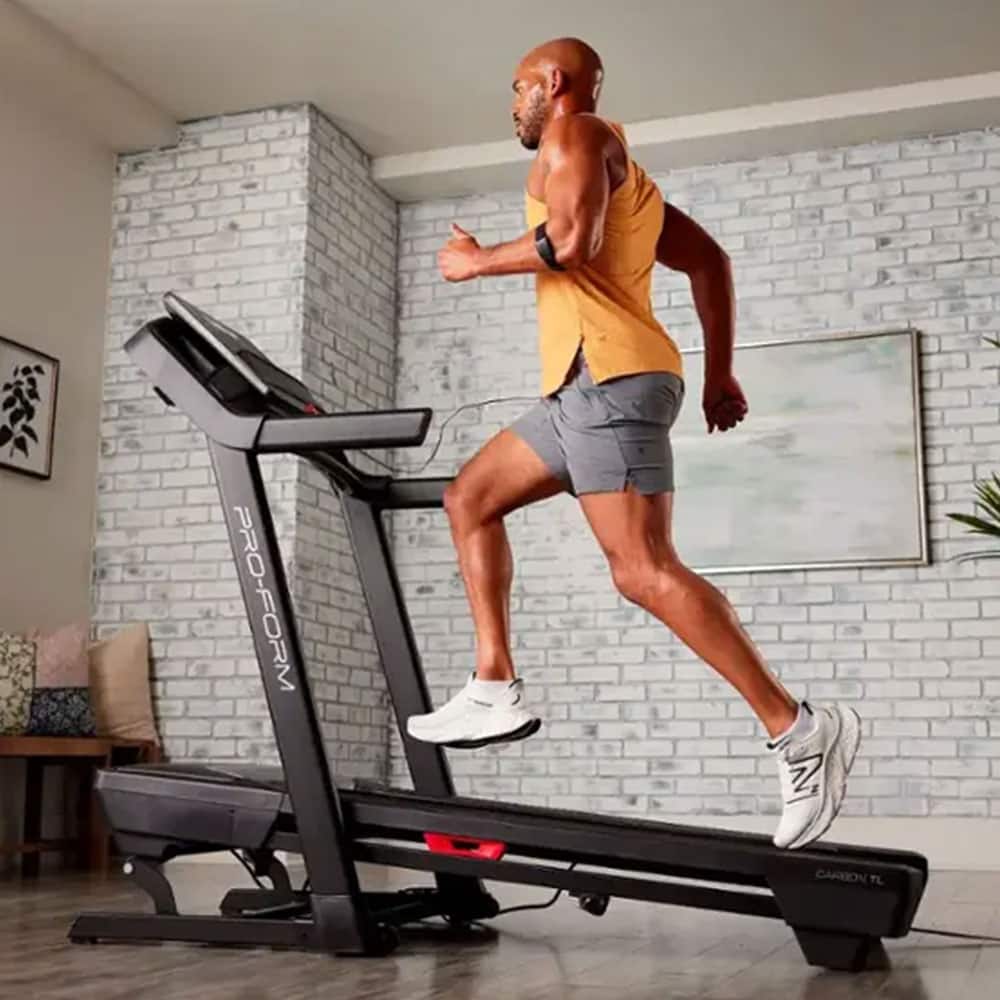 Person using treadmill