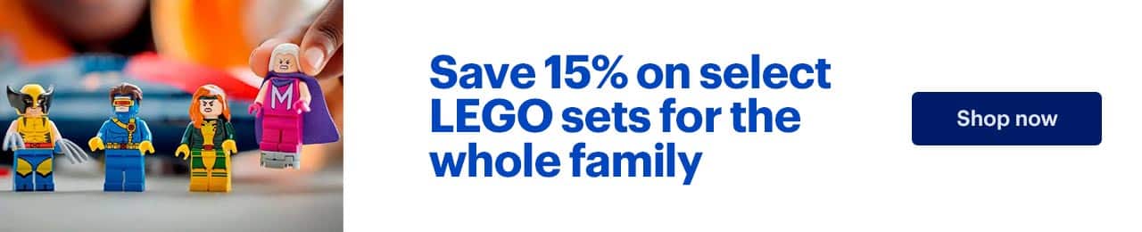 Save 15% on select LEGO sets for the whole family. Shop now.