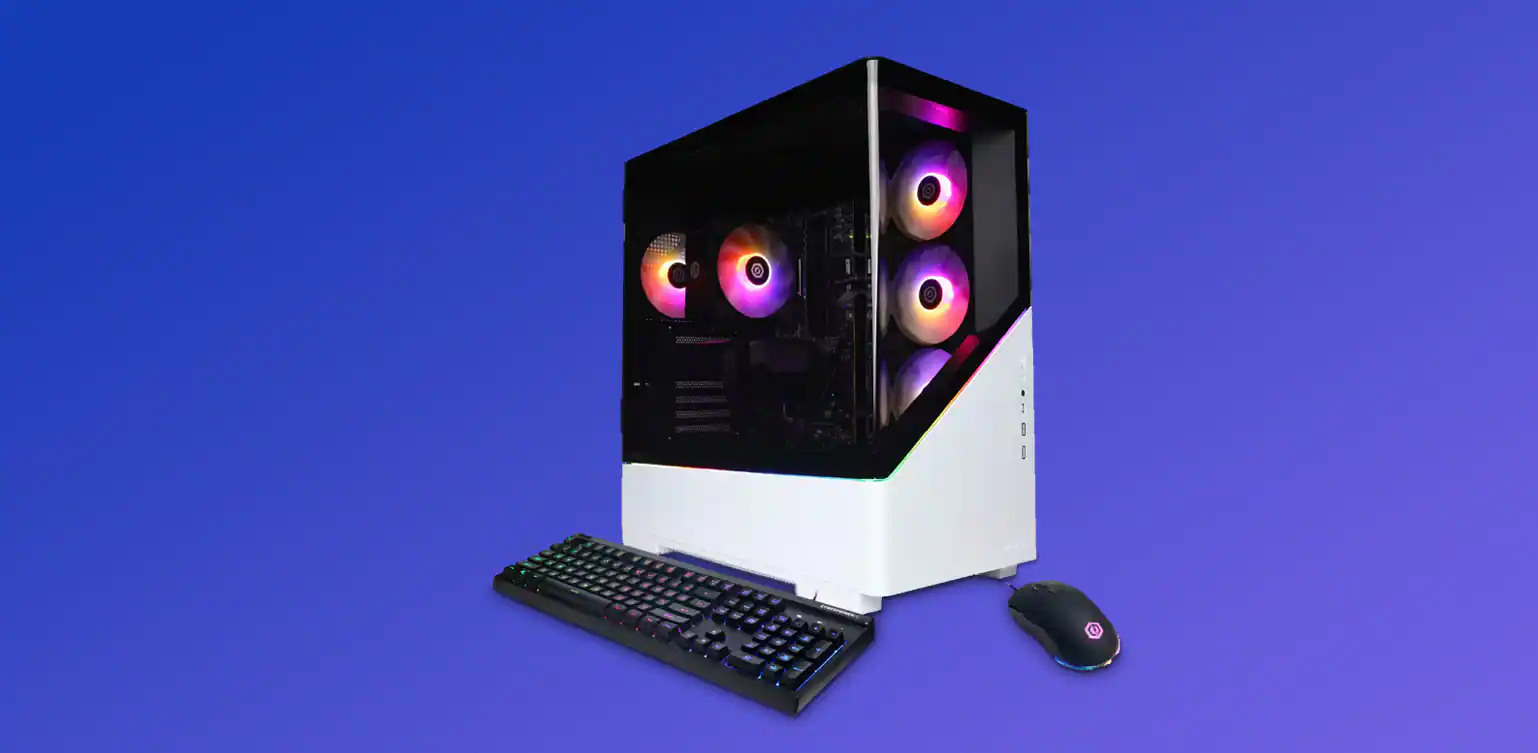 Computer, keyboard and mouse