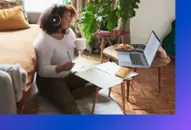 Student doing homework