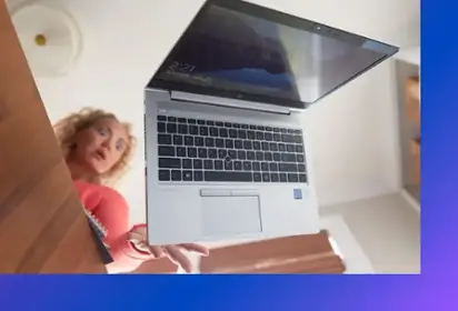 Falling laptop