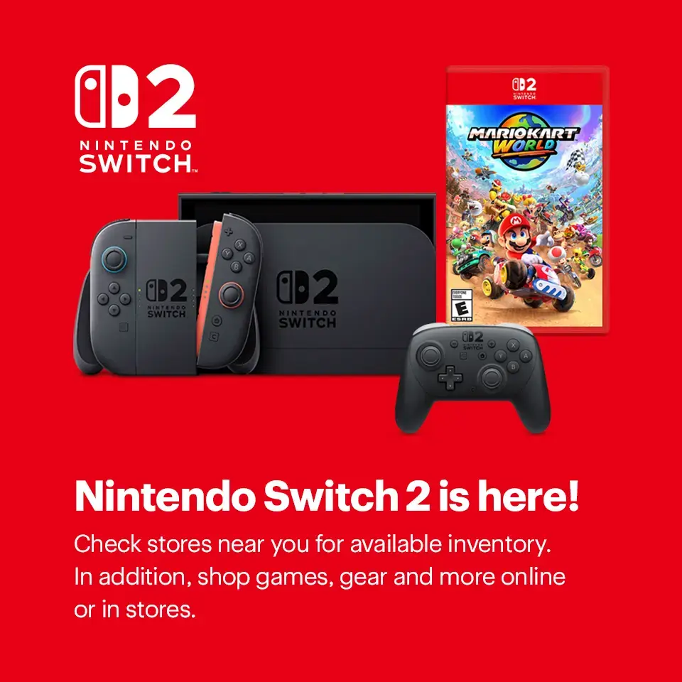 Nintendo Switch 2 is here. Check stores near you for available inventory. In addition, shop games, gear and more online or in stores.