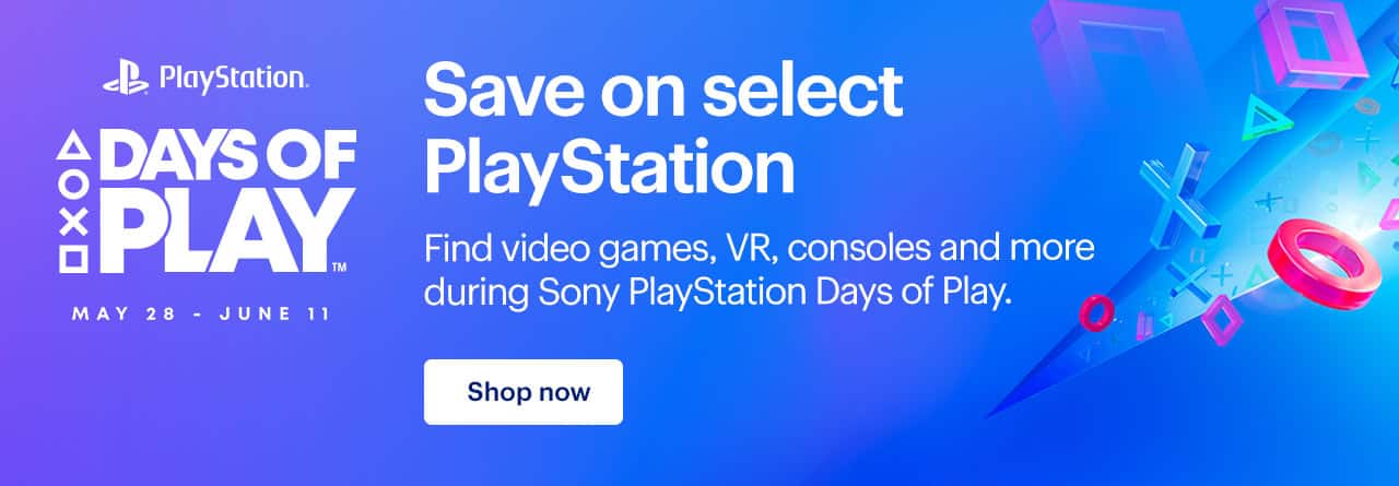 PlayStation Days of Play, May 28 to June 11. Save on select PlayStation. Find video games, VR, consoles and more during Sony PlayStation Days of Play. Shop now. 