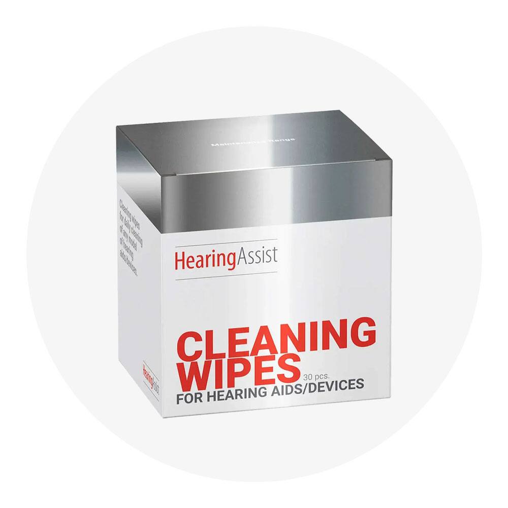 Hearing aid cleaning wipes