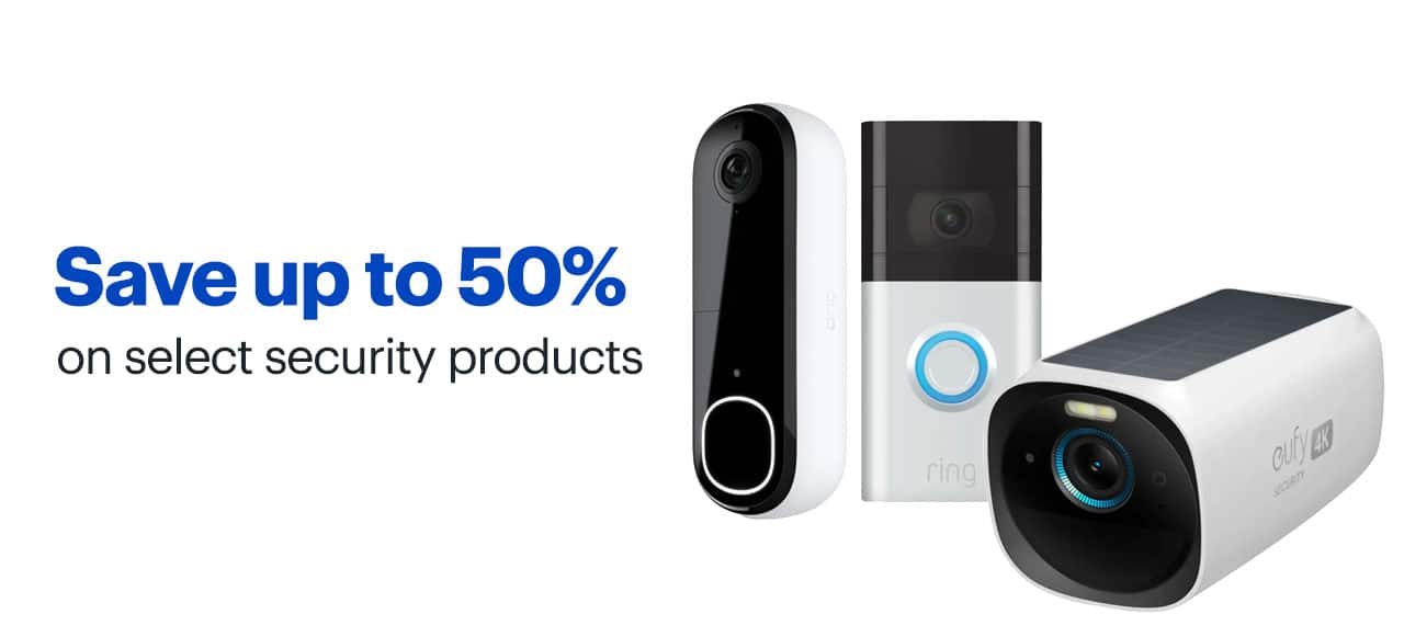 Save up to 50% on select security products. Shop now.