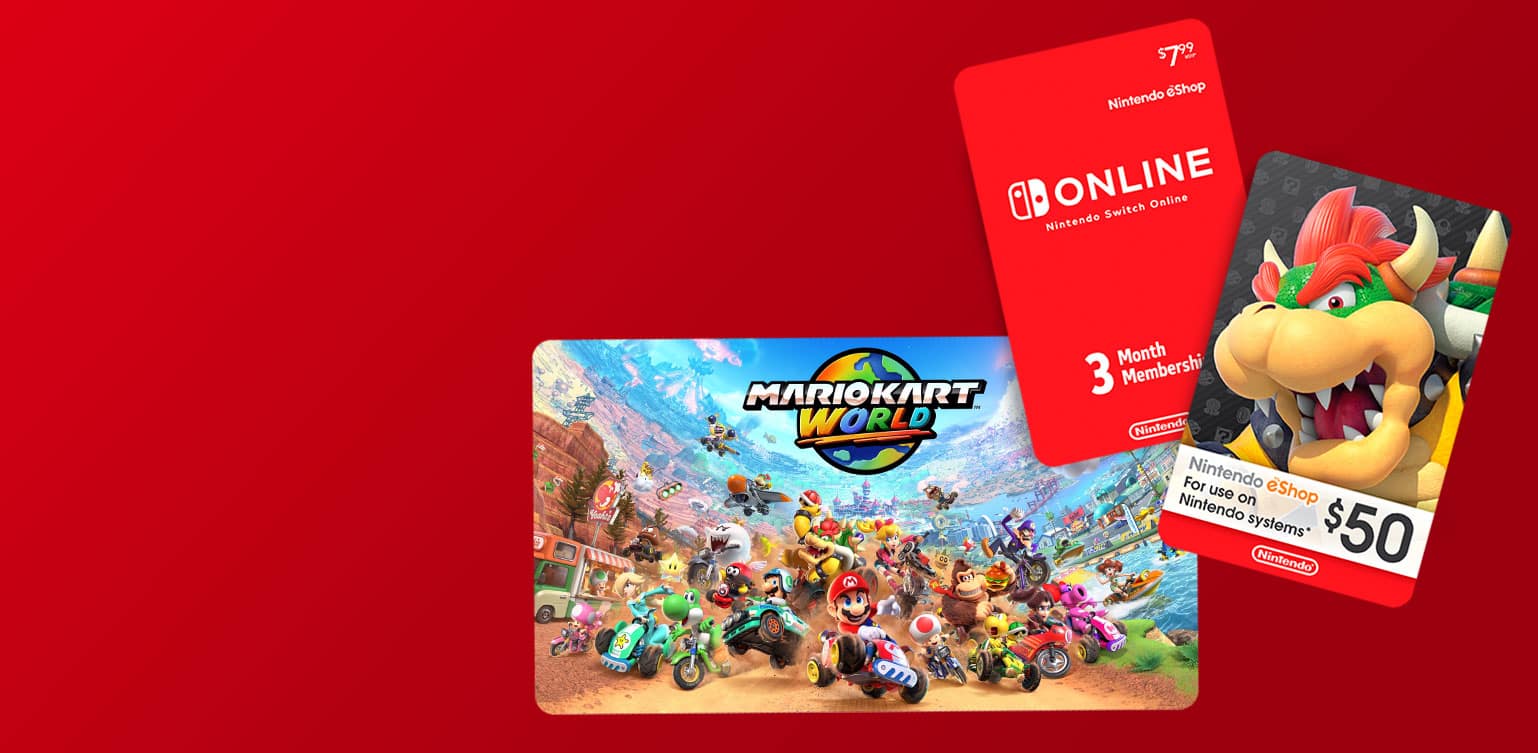 Gaming membership, video game and gift card