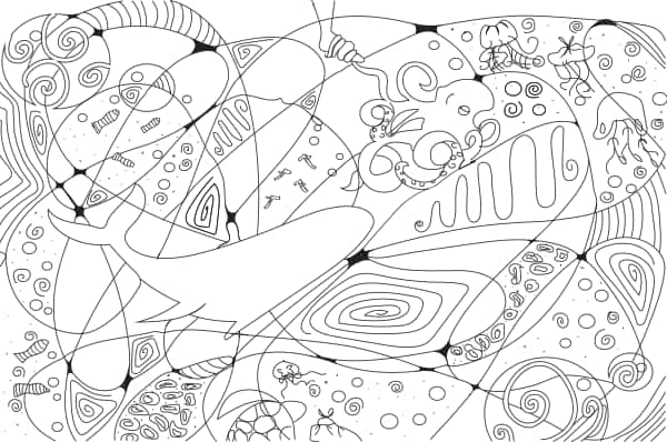 Bella’s design in black and white