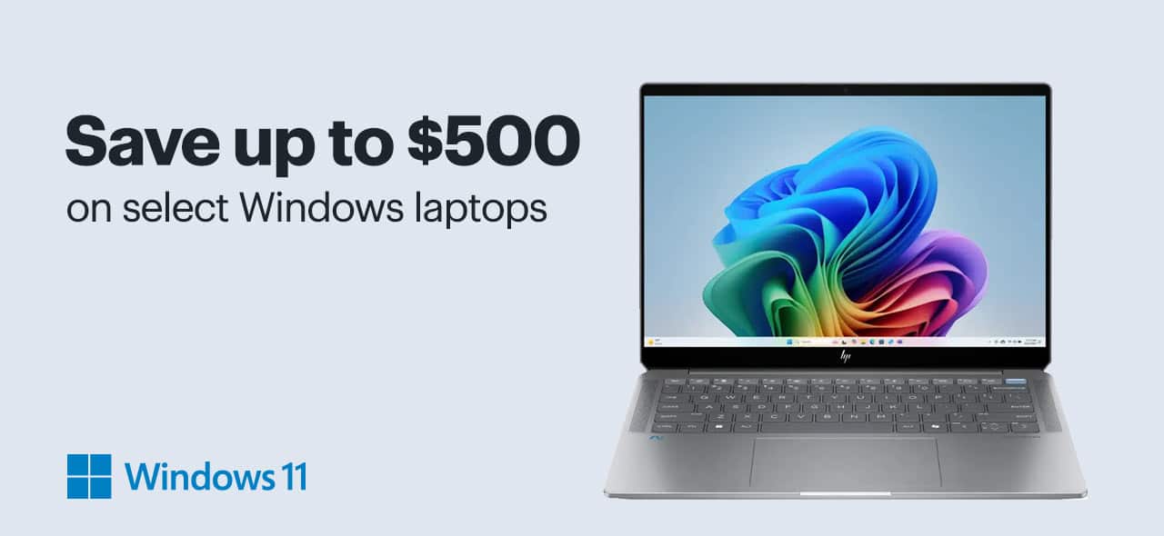 Save up to $500 on select Windows laptops. Shop now.