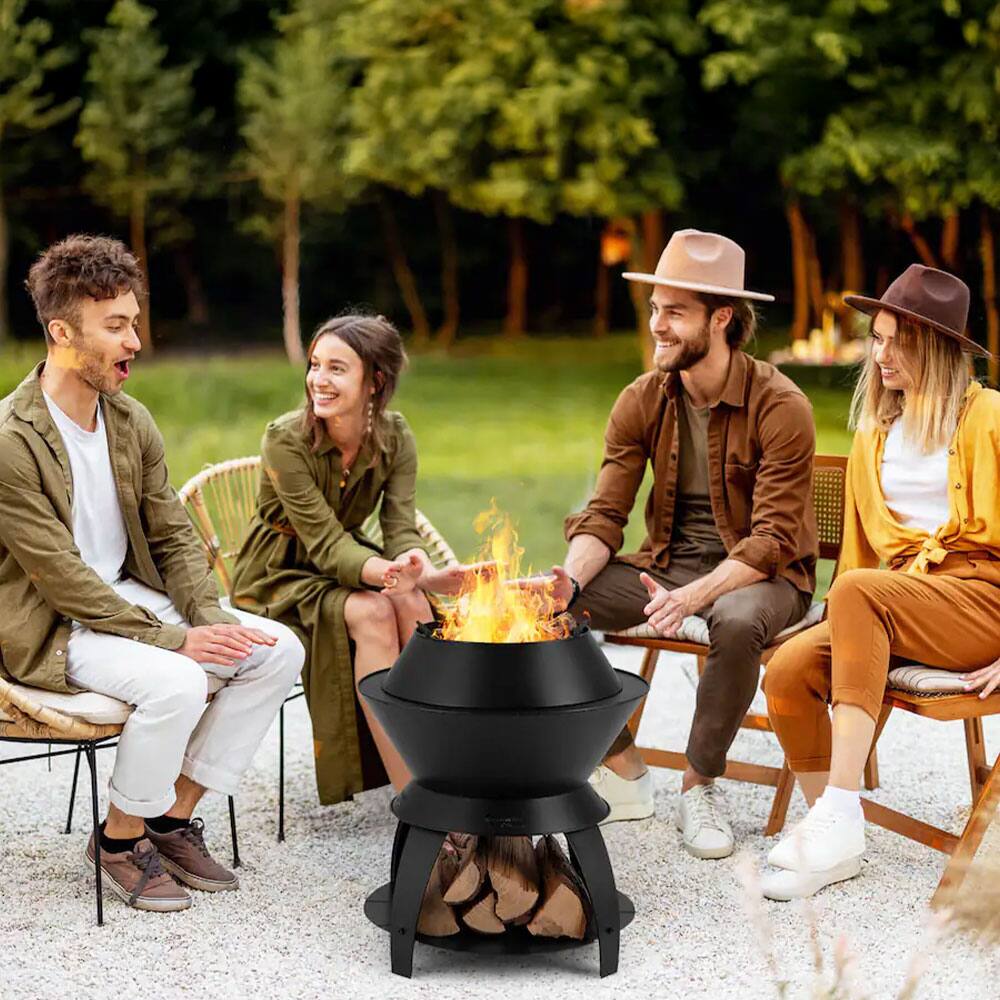 People gathered at an outdoor table