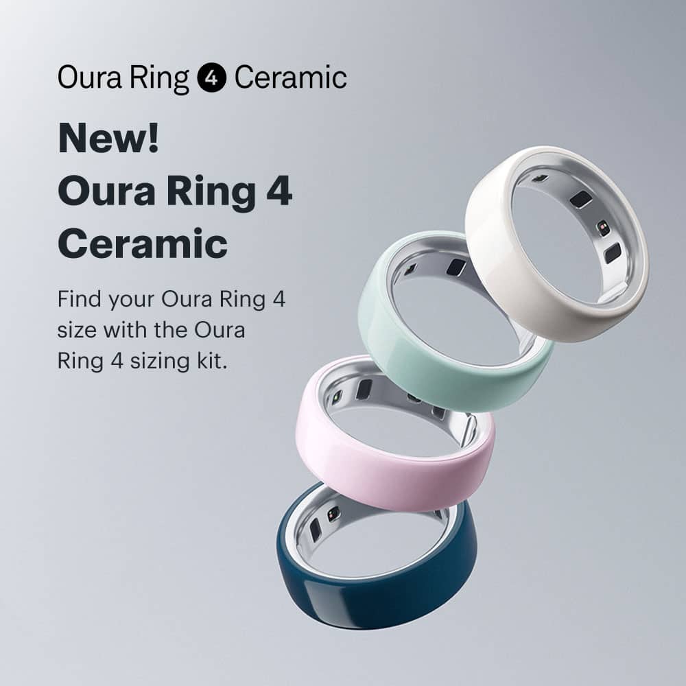 New! Oura Ring 4 Ceramic, Find your Oura Ring 4 size with the Oura Ring 4 sizing kit
