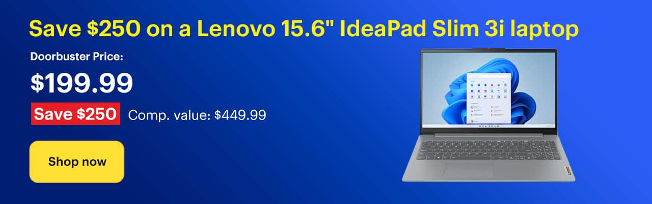 Save $250 on a Lenovo IdeaPad Slim 3i 15.6