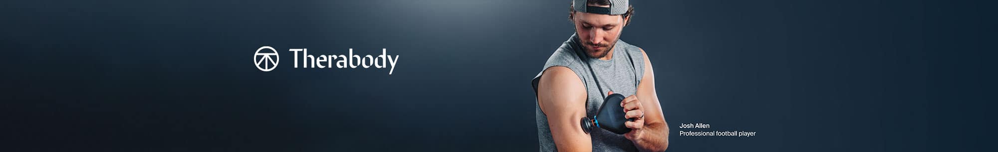 Therabody, Person using percussion massager, Josh Allen, Professional football player