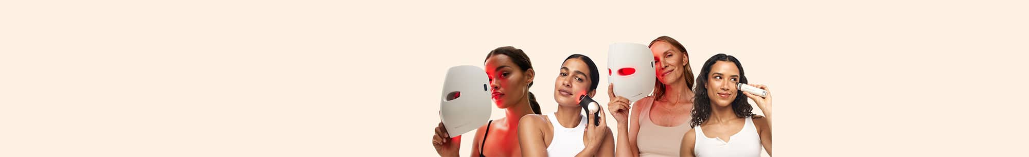 People using skin care products