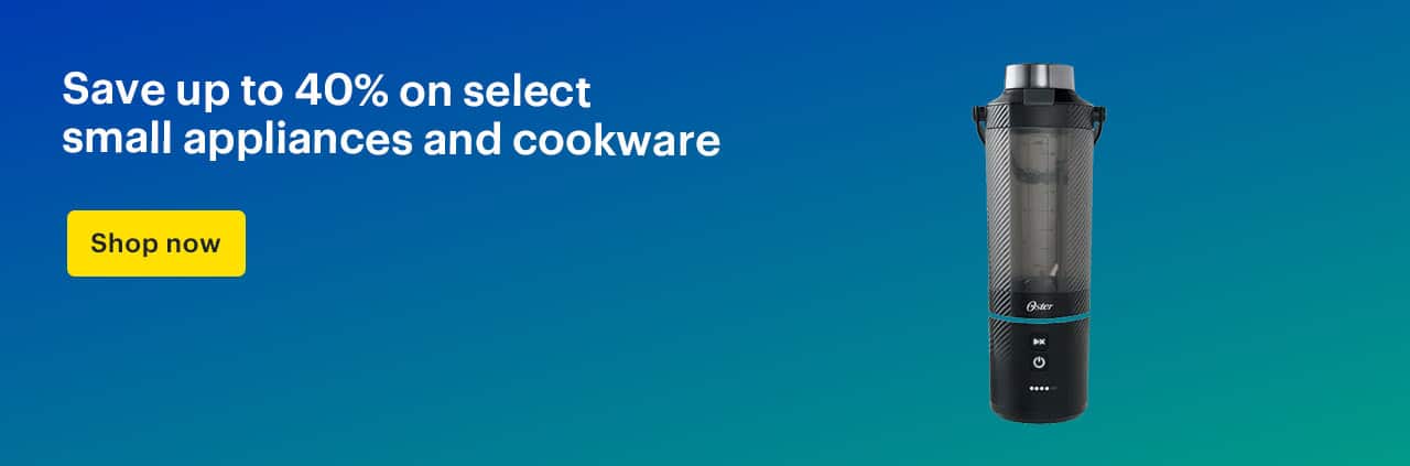 Save up to 40% on select small appliances and cookware. Shop now.